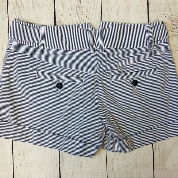 Nautical Striped Seersucker Chino Shorts by Express - Picture 3 of 11